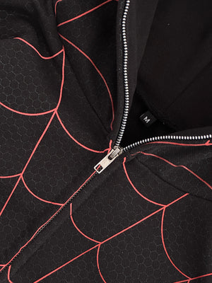 Spider Web Full-Zip Hoodie-Black thumbnail 6