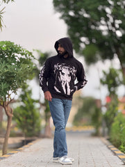 Entreedom Black Hoodie – Streetwear Style with Bold Logo Graphics