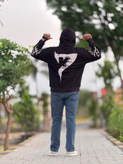 Entreedom Black Hoodie – Streetwear Style with Bold Logo Graphics