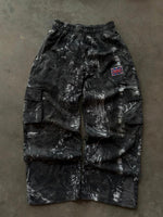Black Forest Camo Terry Cargo Pants – Zip Pockets - Entreedom Apparels